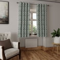 thumbnail image 2 of Ambesonne Vintage Grommet Curtain, Art Deco Flourishing Swirls, 50"x60", Grey Teal Pale Sage Green, 2 of 5