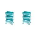 thumbnail image 4 of Vogacara carro de almacenamiento en rack decorativo simulado carros de tres capas encantadores juguetes para juego de imitación para niños Azul 2piezas, 4 of 6