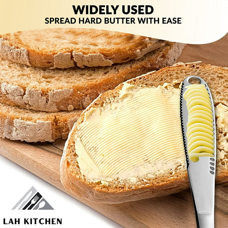 Butter knife that grates cold butter means no more ripped bread