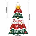 thumbnail image 3 of Wooden Christmas Tree Door Hanger Sign, Have Yourself A Merry Little Christmas Wall Hanging Plaque, Farmhouse Xmas Front Door Porch Wall Decor for Holiday Party Home Indoor Outdoor Decoration, 3 of 4