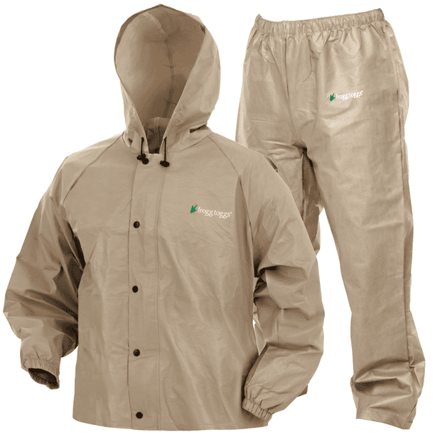 Frogg Toggs Pro Lite Waterproof Rain Suit, Khaki, Size Small/Medium ...
