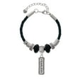 thumbnail image 2 of Delight Jewelry Silvertone Fearless Aunt Celtic Knot Leather Bead Bracelet, 7"+2" Extender, 2 of 4