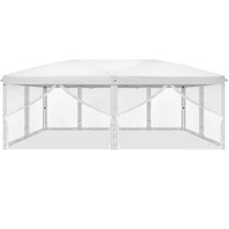 UBesGoo 10'x20' Canopy Tent Instant Open Gazebo Pop up Canopy w/ Mosquito Netting,Carry Bag,White
