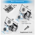 thumbnail image 2 of Inteprter Ruedas dobles para puerta de ducha de alta resistencia, 2 uds., rodillos superiores, ruedas cromadas, cojinete de puerta corredera, Accesorios de baño proxima ronda, 2 of 5