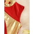 thumbnail image 5 of DPOIS Praise Dance Dress for Girls Metallic Worship Dance Tunic Red 12, 5 of 7
