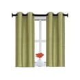 thumbnail image 2 of 1 Pair kitchen window curtain short panel 100% privacy blackout bathroom Décor D24 LIME Color Grommets On Top 30" X 36" Each panel, 2 of 3