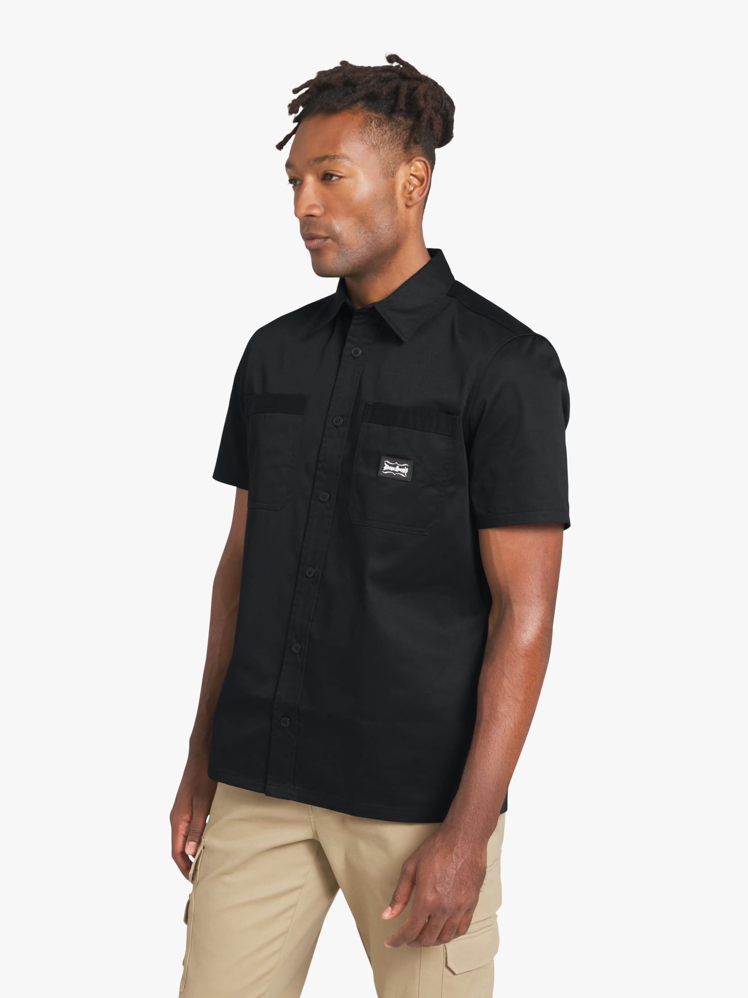 Dogg Supply by Snoop Dogg All-Gender Men's and Women's Twill Work Shirt, Sizes XS-3XL