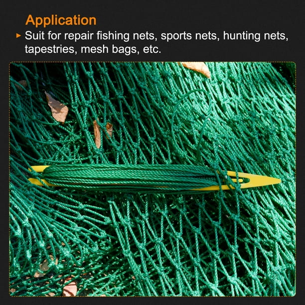 Unique Bargains Netting Needle Shuttles 7#, 8 Pack Plastic Fishing Net Repair Tool, Yellow Yellow