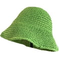 thumbnail image 3 of CoCopeaunts Straw Bucket Hats for Women New Folding Outdoor Beach UV Protection Basin Hat for Lady Solid Color Bowler Cap, 3 of 8
