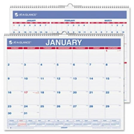 At-A-Glance AAGPM828 Monthly Wall Calendar- 1MPP- 12-Month- Jan-Dec- 15 in. x 12 in.