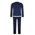 thumbnail image 7 of UAMVSH Women's 2 Piece Outfits Trendy Color Block Sweatsuit Full Zip up Jacket Top and Straight Leg Sweatpants Tracksuit Lounge Travel Sets(Medium,Navy), 7 of 7