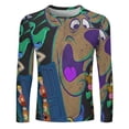 thumbnail image 2 of Scooby Doo Men's Graphic T Shirts Long Sleeve Printed Tee Tops Autumn Casual T-Shirt Fall Clothes M, 2 of 6