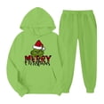 thumbnail image 1 of Chandail de Noël Abordable Corashan Chandail de Noël Laid pour Femme Mode Décontractée Col Rond Chandail à Capuche avec Manches Amples Imprimées et Col Rond Ensemble Deux Pièces Noir, m, 1 of 3