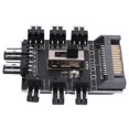 thumbnail image 4 of Multi Way Splitter Cooler Cooling Fan Hub PC Computer 1 to 8 3pin 12V Power Socket PCB Adapter XXM8, 4 of 8