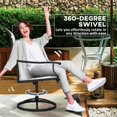 thumbnail image 4 of Spaco Patio Swivel Chairs Set of 2, High Back Patio Dining Chairs with All-Weather Mesh for Outdoor as Backyard, Lawn, Garden, Cream White, 4 of 11