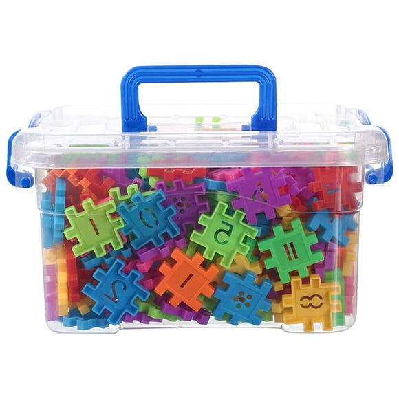 Milisten Blocs de Chiffres en Plastique Blocs de Construction Amusants Jouet Jouet Éducatif Assemblage Bloc Numérique pour Enfants Garçons Filles (avec Boîte de Rangement 220 Pcs)