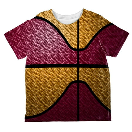 

Championship Basketball Red and Yellow All Over Toddler T Shirt Multi 2T