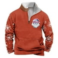 thumbnail image 1 of Sudadera sin capucha para hombre, de invierno, con cuello alto, cremallera, estampado navideño, jersey de manga larga, sudadera con capucha, blusa de poliéster para hombre, 1 of 2