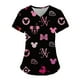 thumbnail image 5 of Uniforme de enfermera para mujer, camiseta de manga corta con cuello en V y estampado de Mickey Mouse de Disney, uniforme de enfermera de trabajo con bolsillos, 5 of 5
