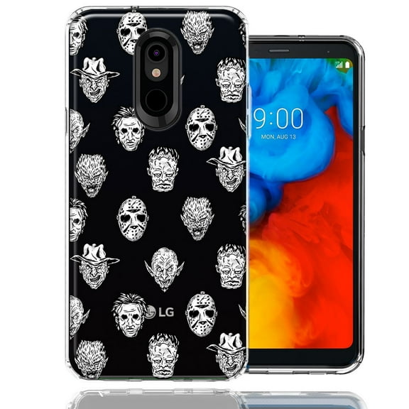 MUNDAZE For LG Aristo 2/3/K8 Halloween Horror Villains Design Double Layer Phone Case Cover