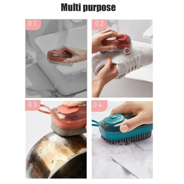 wolftale Washing Up Brush with WashingUp Liquid Dispenser Fillable Cleaning Brush Washing Up