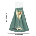 thumbnail image 6 of Yayeee Kitchen Hanging Hand Towels Set of 2 with Loop Bathroom Absorbent Tie Towel, Beige Martini, 6 of 7