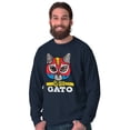 thumbnail image 5 of El Loco Gato Mexican Wrestler Cat Long Sleeve TShirt Men Women Brisco Brands S, 5 of 6