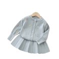 thumbnail image 3 of SONGGE Girls Outfit Sets Sweater Outfit Set Cute Knit Cardigan With Skirt Toddler Fall Winter Clothes Soft Comfortable Two Piece Outfit For Baby Girls For Children 1 To 10 Cartoon Cozy Clothes Sets, 3 of 3