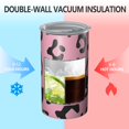 thumbnail image 2 of 20oz Coffee Tumblers Pink and Black Of Leopard Print Stainless Steel Vacuum Insulated Travel Tumbler Coffee Cups Mug with Lid and Straw with Cleaning Brush for Cold & Hot Drinks, 2 of 5