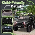 thumbnail image 2 of Xuanlur 24V Ride on Toys for Big Kids w/Width 2 Seat, Ride on Truck w/ Remote Control, Kids Electric Car for Kids, Rear Suspension, Portable Pull Rod, Light, Trunk Storage, Bluetooth, 2.5-4 MPH,Black, 2 of 7