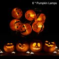 thumbnail image 4 of Guirnalda de luces LED con forma de calabaza para Halloween, funciona con pilas, 1 m, decoración tipo farol, 4 of 8