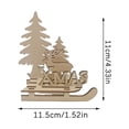 thumbnail image 3 of Fade Resistant Table Centerpiece Reusable Decoration Ornament Long Lasting Creative Hollow-Out Carving Christmas Decorations Pendant Home Holiday Decorations Box Wooden Snowflake Decoration, 3 of 3