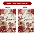 thumbnail image 5 of Valentines Day Watercolor Roses Love Hearts Balloon Gift House Flag Big Large Burlap 28X40 Inch Vertical Double Sided Outside Yard Holiday Outdoor Farmhouse Decoration, 5 of 5