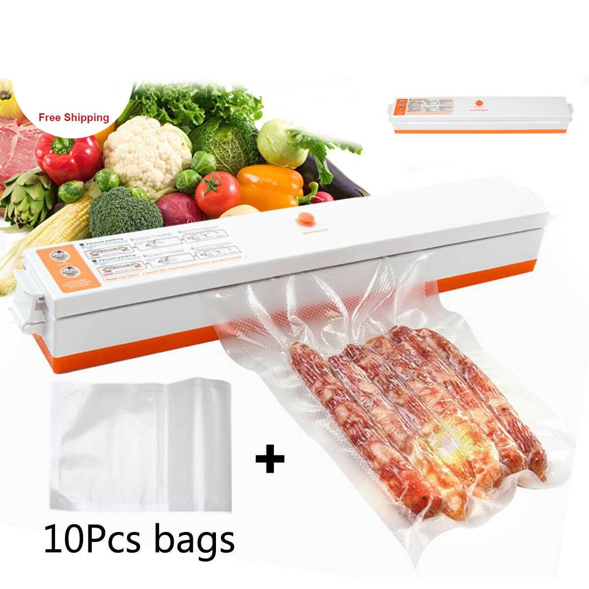 Commercial Food Saver Vacuum Sealer Seal A Meal Machine Foodsaver with FREE Bags 