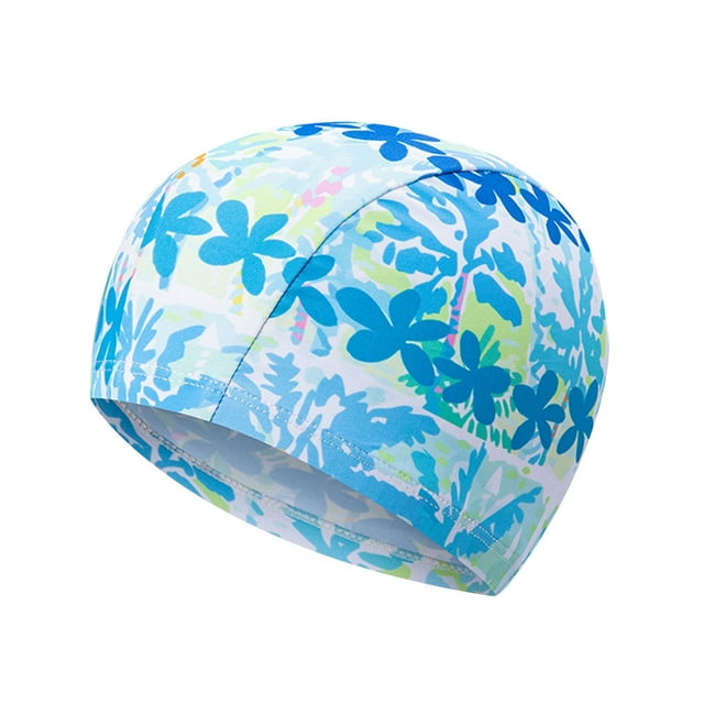 Swim Cap for Kids, Breathable Fabric with Cartoon Print, Elastic Fit for Boys and Girls, Quick-Dry Material, Comfortable for Swimming Lessons, Spring Summer Use
