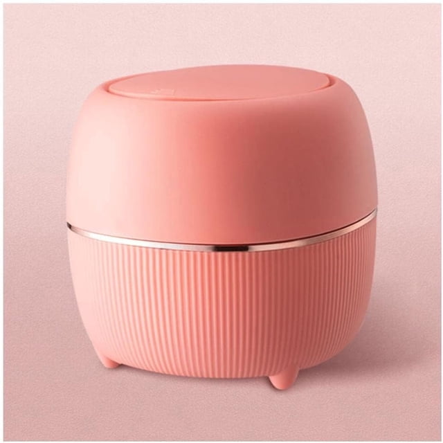 Recycling bins, desk waste bins, round plastic waste bins with lids, compact mini waste bins, pink waste bins.
