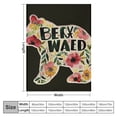 thumbnail image 4 of Orinice Bear Flowers Leaves Warm Lightweight Blanket Soft Fleece Blankets All Seasons Super Soft Blanket for Living Rooms Sofa Decor Cow Gifts - Excellent Hand Feel Blanket 50x60in, 4 of 6