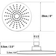 thumbnail image 2 of inch fixed shower head rain shower swivel ball joint fixed mount ABS chrome round, 2 of 5