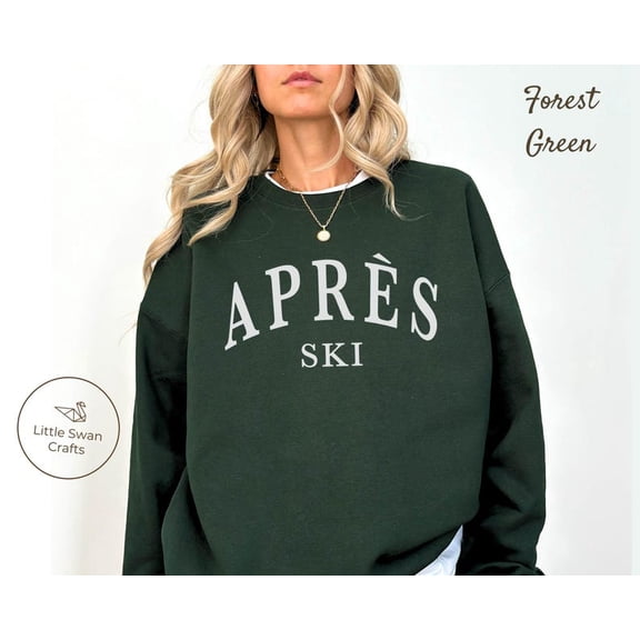 Apres Ski Sweatshirt, Ski Trip Crewneck Pullover, Unisex