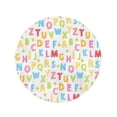 thumbnail image 2 of JSDART 60 inch Round Beach Towel Blanket Colorful Abstract ABC Letters Alphabet Book Butterfly Character Children Travel Circle Circular Towels Mat Tapestry Beach Throw, 2 of 2