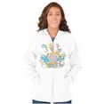 thumbnail image 3 of The Smurfs Love Heart Rainbows Zip Hoodie Sweatshirt Women Brisco Brands S, 3 of 5