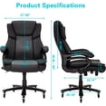 thumbnail image 7 of Big and Tall Office Chair,500lbs Capacity Heavy Duty Office Chair for Heavy People, High Back Executive Office Chair with Adjustable Lumbar Support, Quiet Rubber Wheel, Thick Padded, 7 of 7