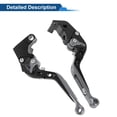 thumbnail image 5 of Short Long Brake Clutch Levers for Yamaha YZF R1 09-14 Adjustable Motorcycle Handlebar Brake Lever Aluminum Alloy Black Handle Titanium End, 5 of 6