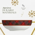 thumbnail image 4 of Spode Christmas Tree 10-Inch Salad Bowl - Porcelain Serving Bowl for Salad, Pasta, Holiday Dishes - Classic Christmas Tableware with Rustic Tartan Plaid Design - Microwave, Dishwasher, Freezer Safe, 4 of 7