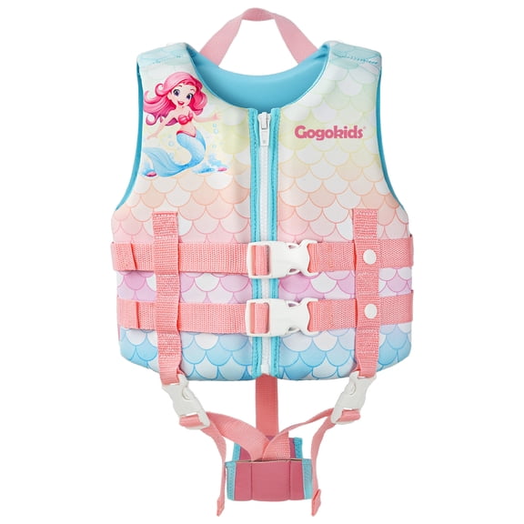 Gogokids Kids Swim Vest Life Jacket-Toddler Flotation Buoyancy Swimsuit Trainer Vests Swimming Aid Jacket for Boys/Girls Age 1-9 Years,Pink