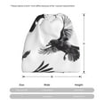 thumbnail image 3 of Bingfone Men Women Slouch Beanie Monochrome Flying Ravens Print Cap Hip-Hop Hat Headwear Hats Turban Unisex, 3 of 8