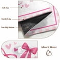 thumbnail image 6 of Valentine's Day Area Rugs 4'x6', Washable Small Throw Rugs for Office Bathroom, Pink Bows Romantic Love Heart Checkered Indoor Outdoor Rug Non-Slip Low Pile Carpet Runner Reversible Floor Mats, 6 of 8