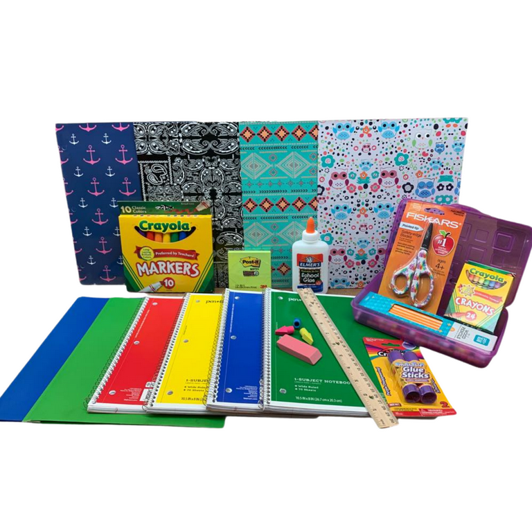Elementary School Essentials Supplies Kit Bundle Grades 1-4