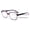 Purple, variant on Women’s Square Progressive Clear Lens Reading Glasses – No Line Multifocus Readers – Zero Power on Top CR24 +2.00