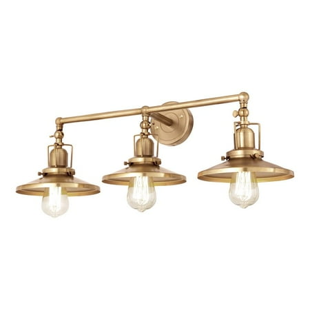 

English Pub 28 Wide 3-Light Vanity Light - Satin Brass
